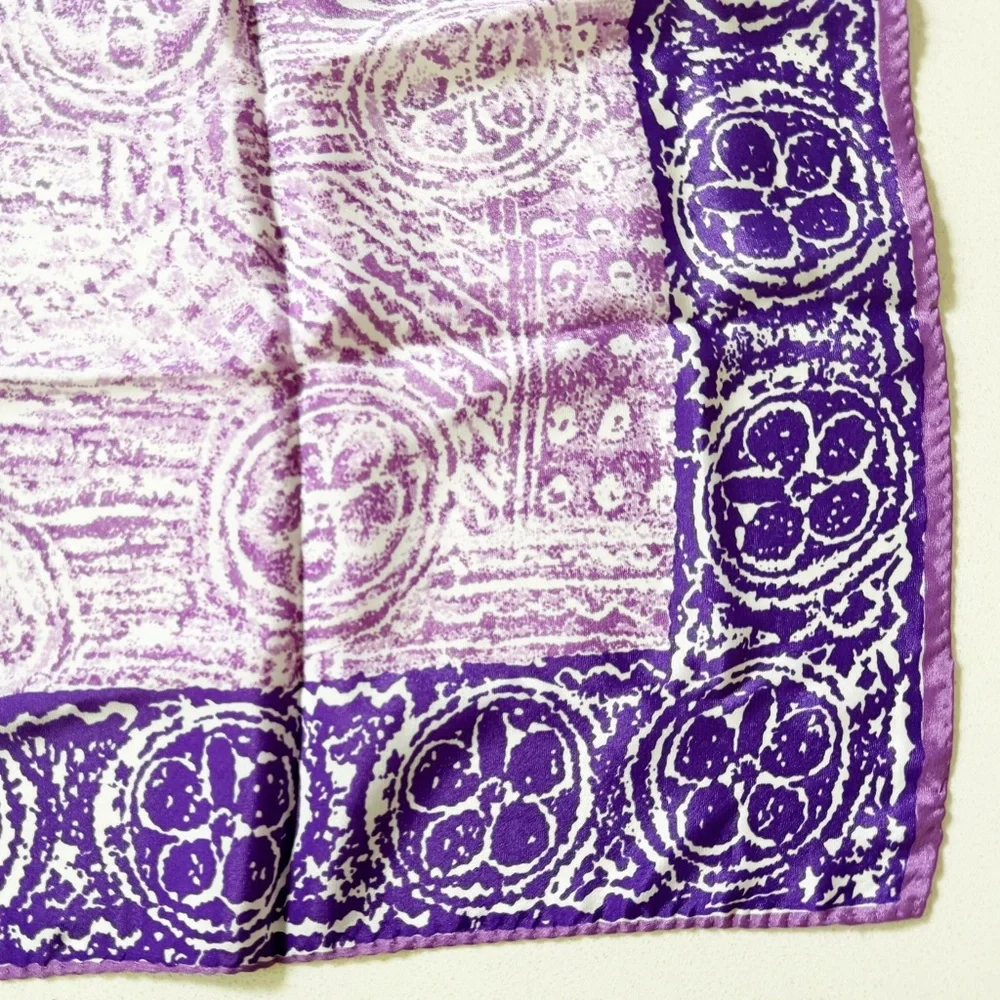 Vera Purple Patterned Scarf - Picture 9 of 12